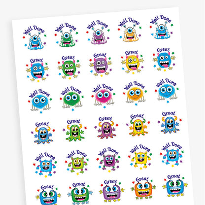 Berry Scented Monster Stickers - 25mm