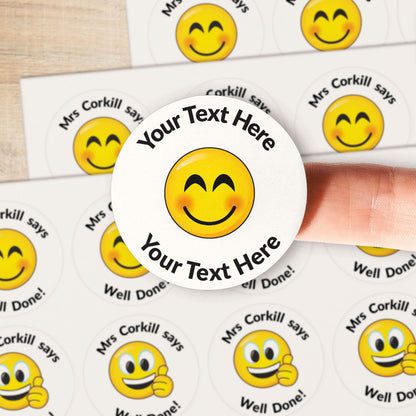 Personalised Bubblegum Scented Emoji Stickers - 37mm