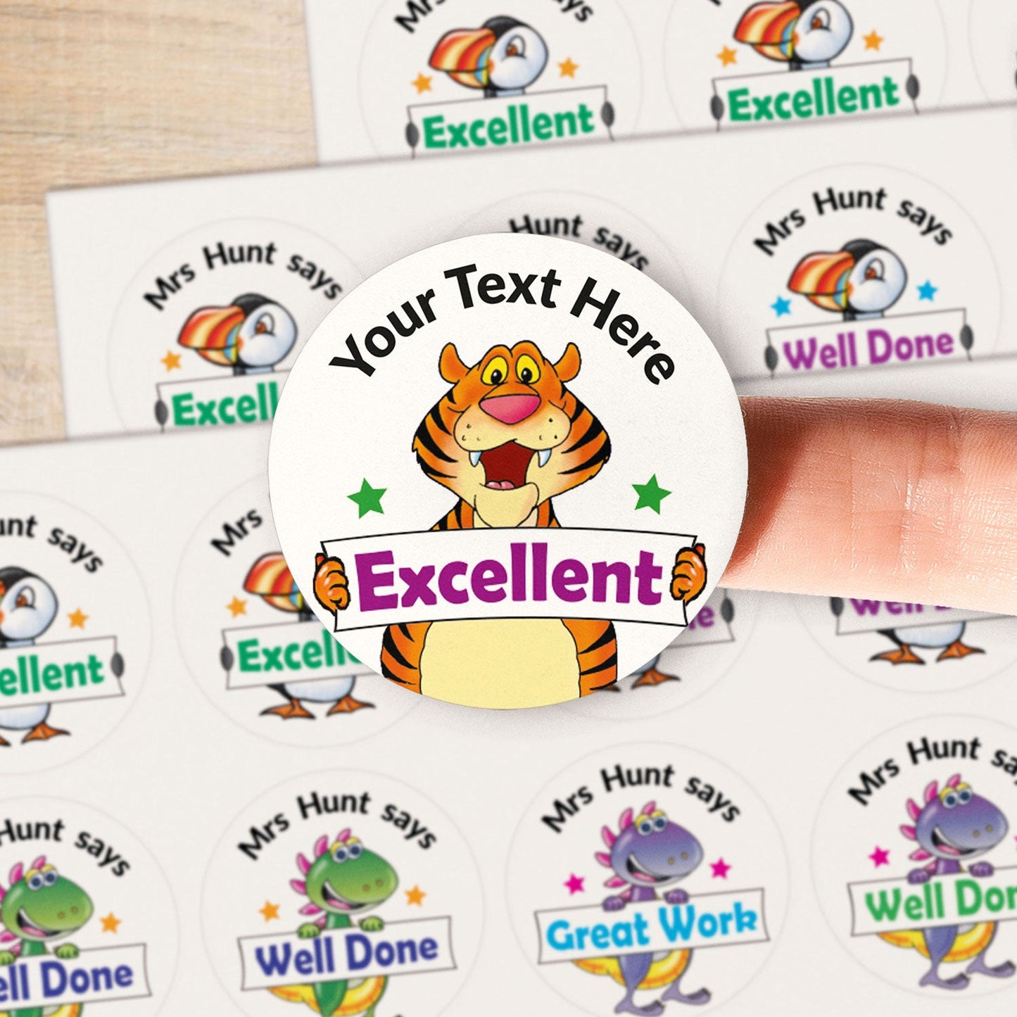 Personalised Bubblegum Scented Character Stickers - 37mm