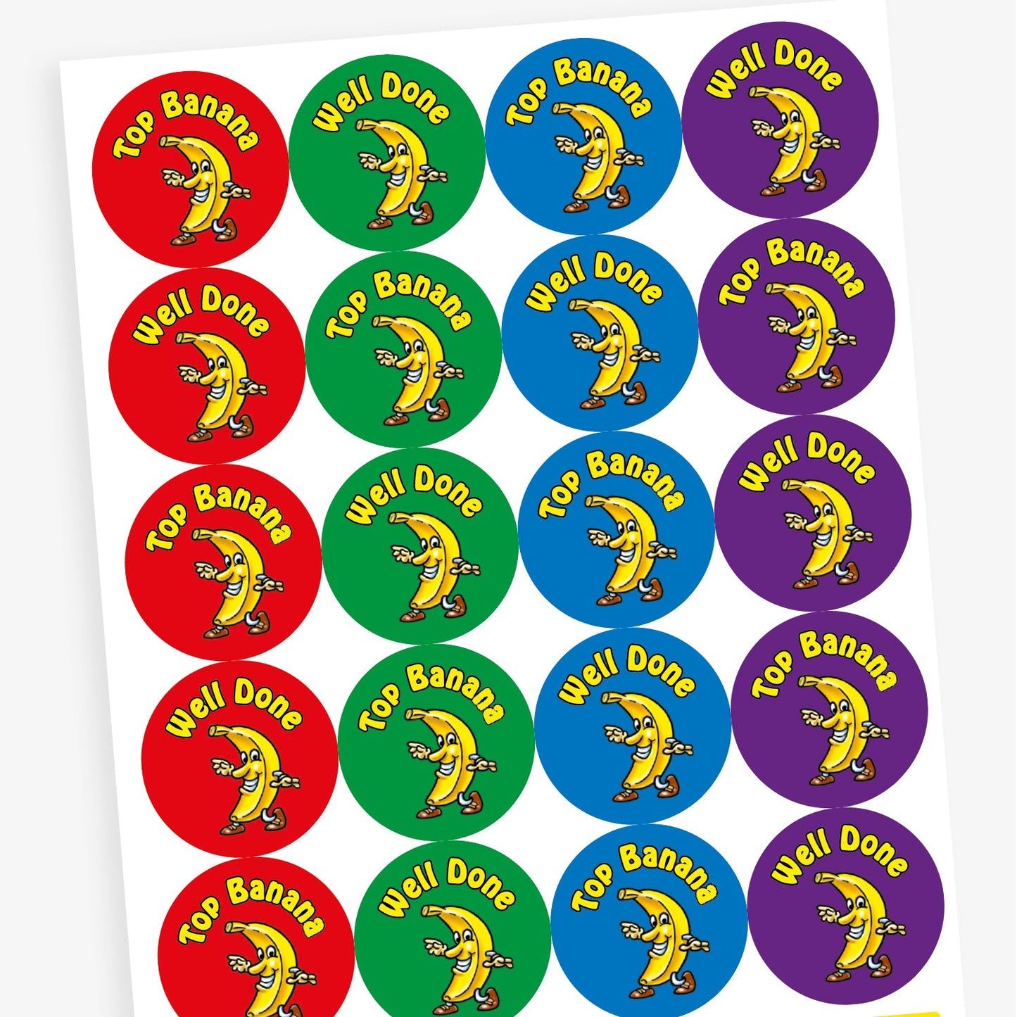 Banana Scented Top Banana Stickers - 32mm