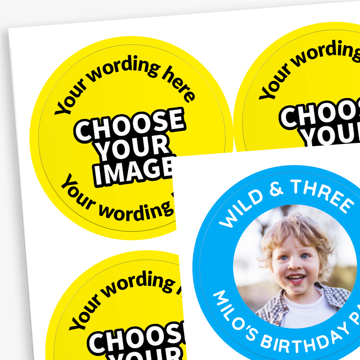 20 Design Your Own Stickers - 45mm