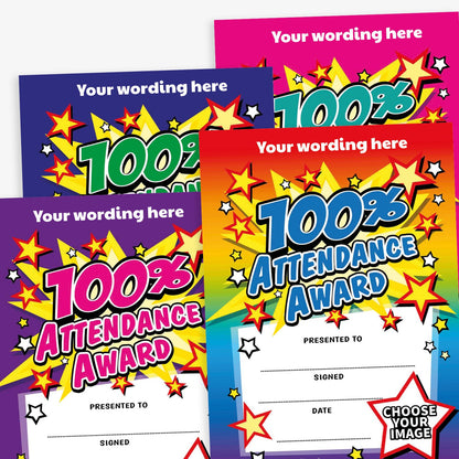 20 Design Your Own Attendance Award Certificates - A5