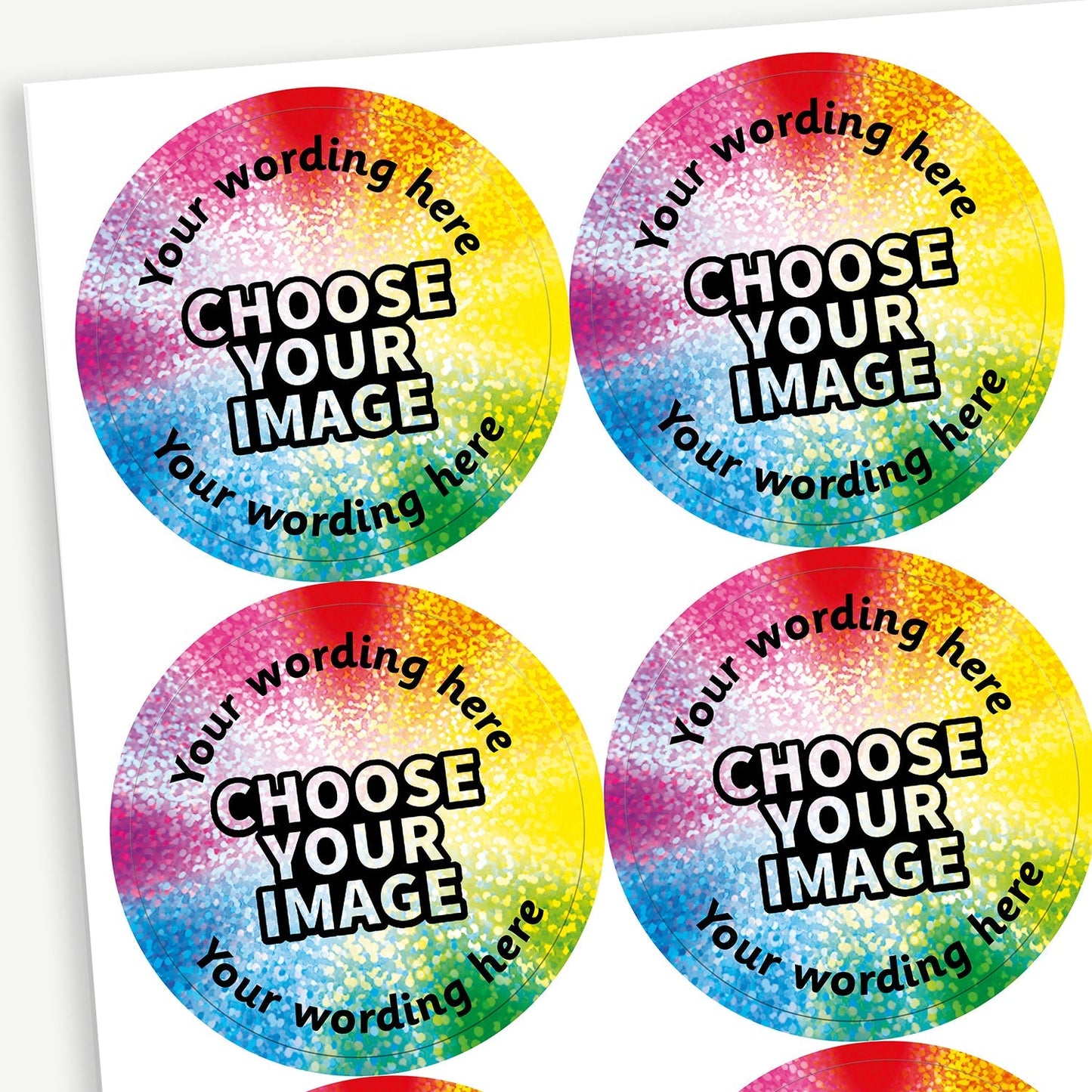 70 Design Your Own Holographic Stickers - 37mm