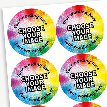 70 Design Your Own Holographic Stickers - 37mm