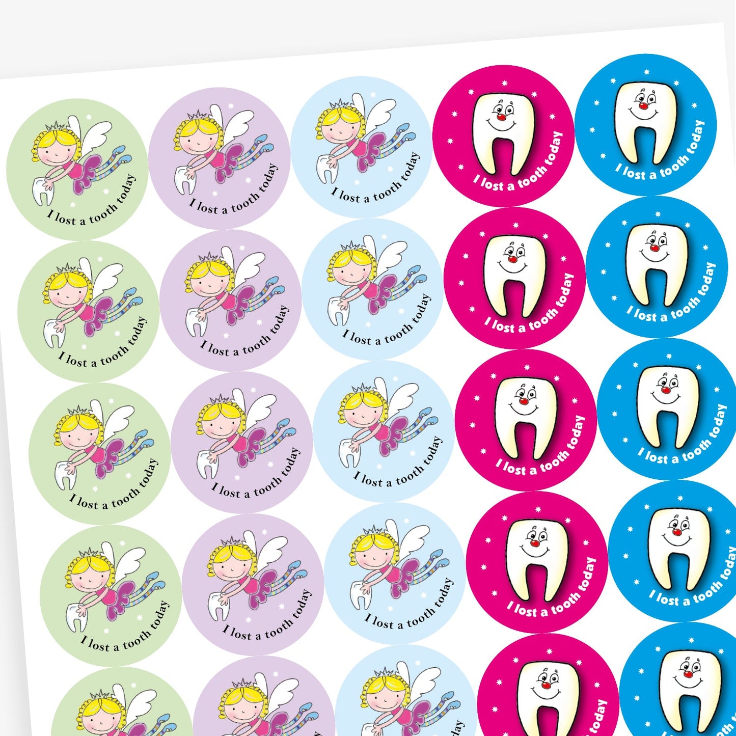 35 Lost A Tooth Stickers - 37mm