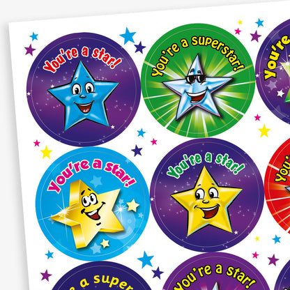 Berry Scented Stars and Superstars Stickers - 32mm