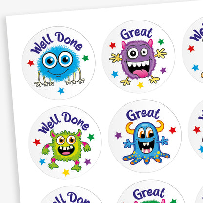 Berry Scented Monster Stickers - 25mm