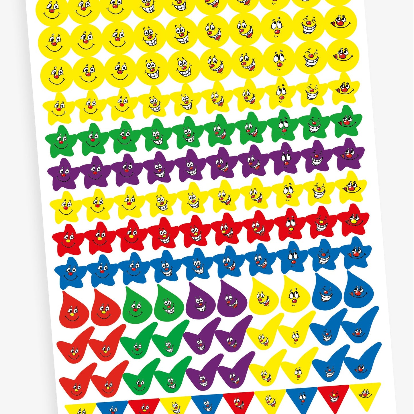 140 Assorted Expression Stickers - 15mm