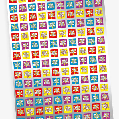Metallic Well Done Stickers - 16mm