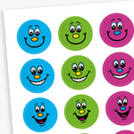 Smiley Face Stickers - 20mm
