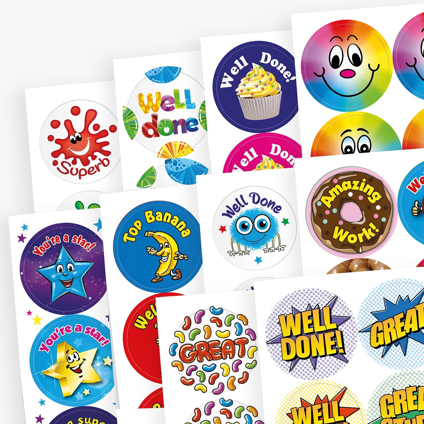 450 Scented Assorted Stickers - 32mm