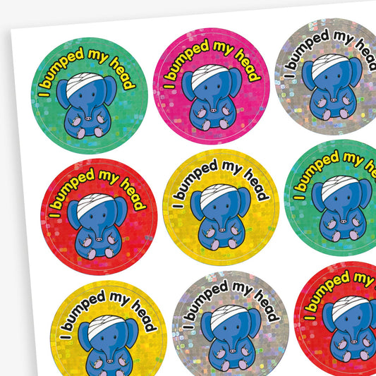 Holographic I Bumped My Head Stickers - 25mm