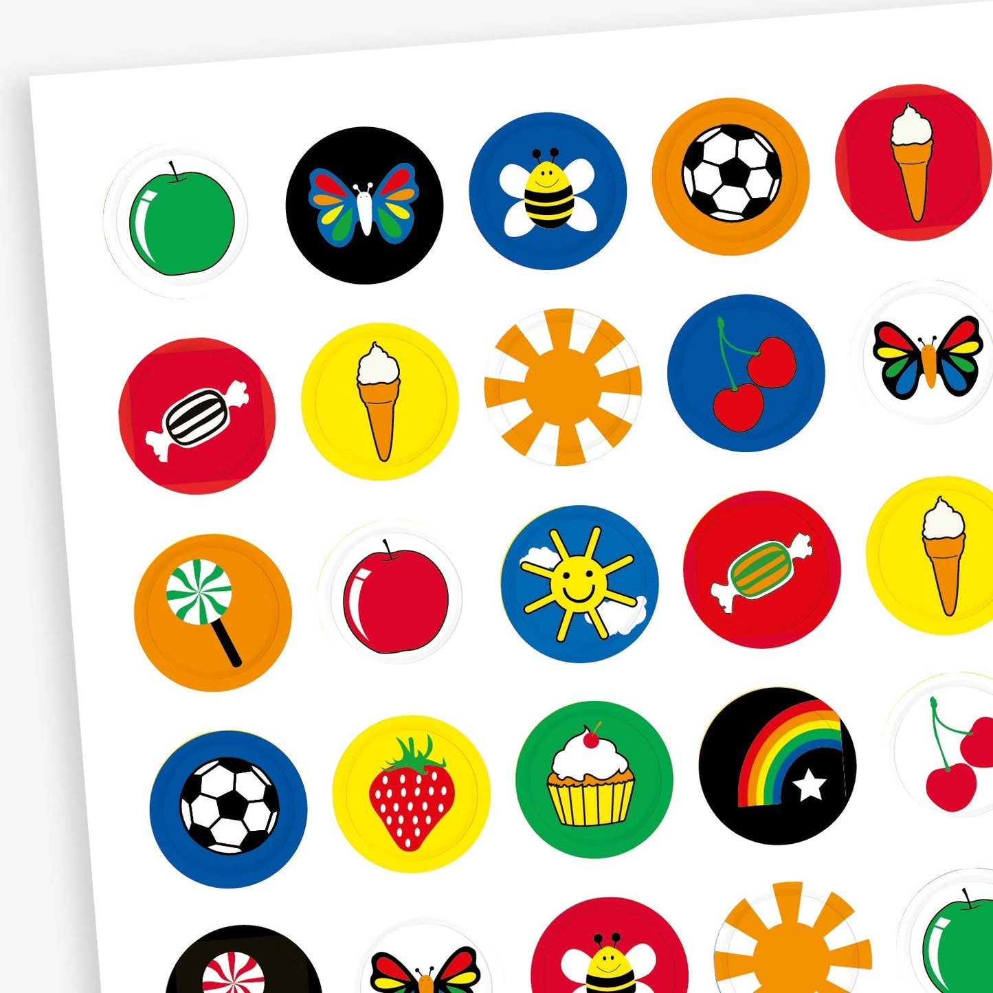 196 Assorted Stickers - 10mm