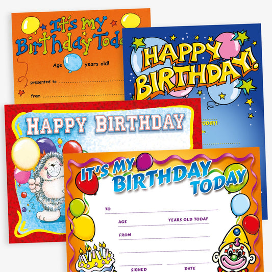 20 Happy Birthday Certificates - A5