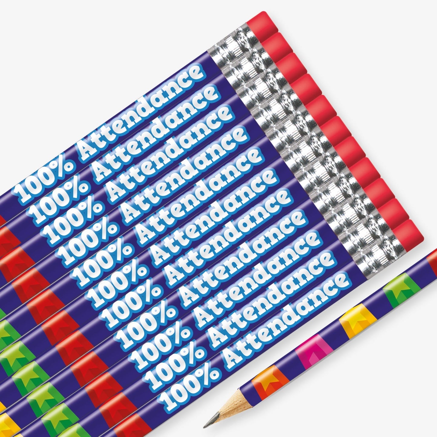 12 Attendance 100% Pencils