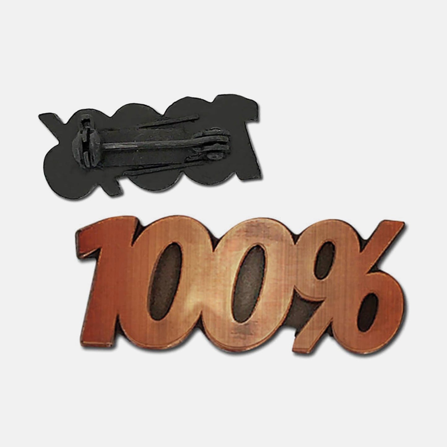 Metal 100% Badge - 25 x 10mm