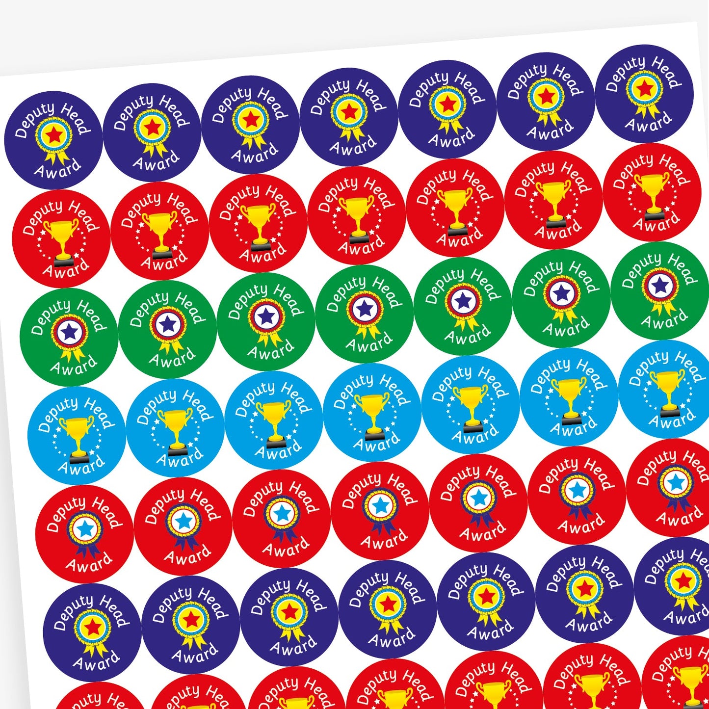 70 Deputy Head Award Stickers - 25mm