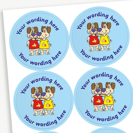 35 Personalised Dog Stickers - 37mm