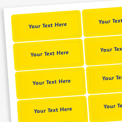 56 Personalised Text Stickers - 46 x 16mm