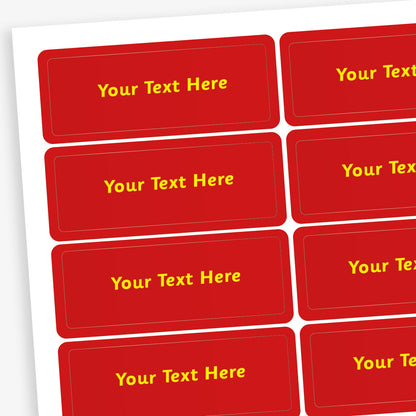 56 Personalised Text Stickers - 46 x 16mm