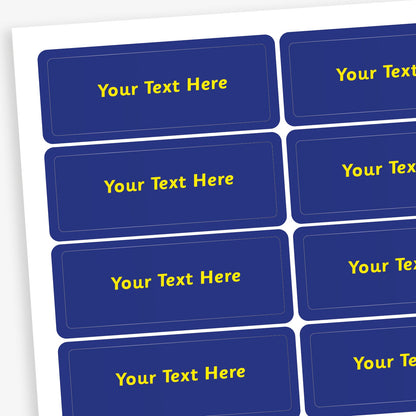 56 Personalised Text Stickers - 46 x 16mm