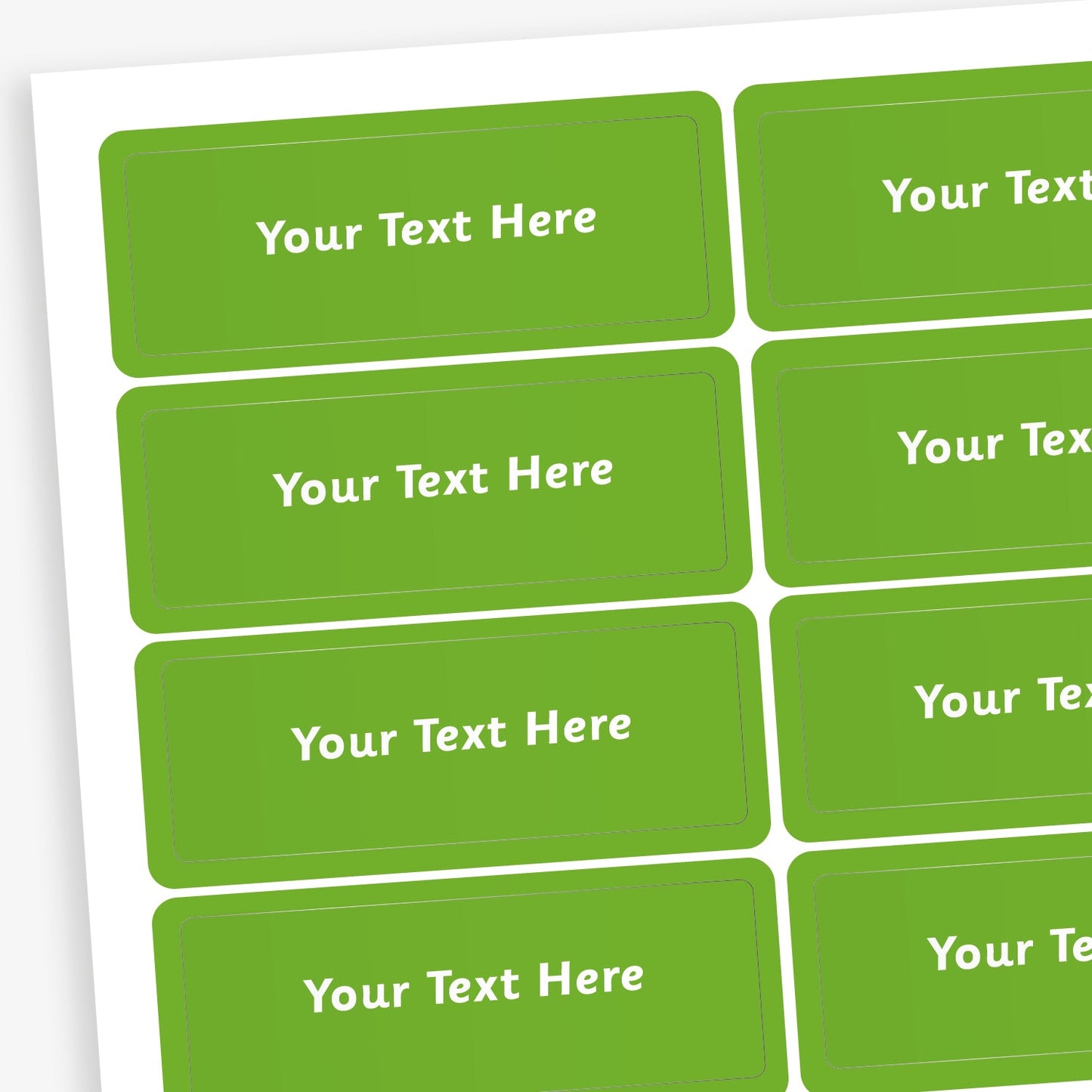 56 Personalised Text Stickers - 46 x 16mm