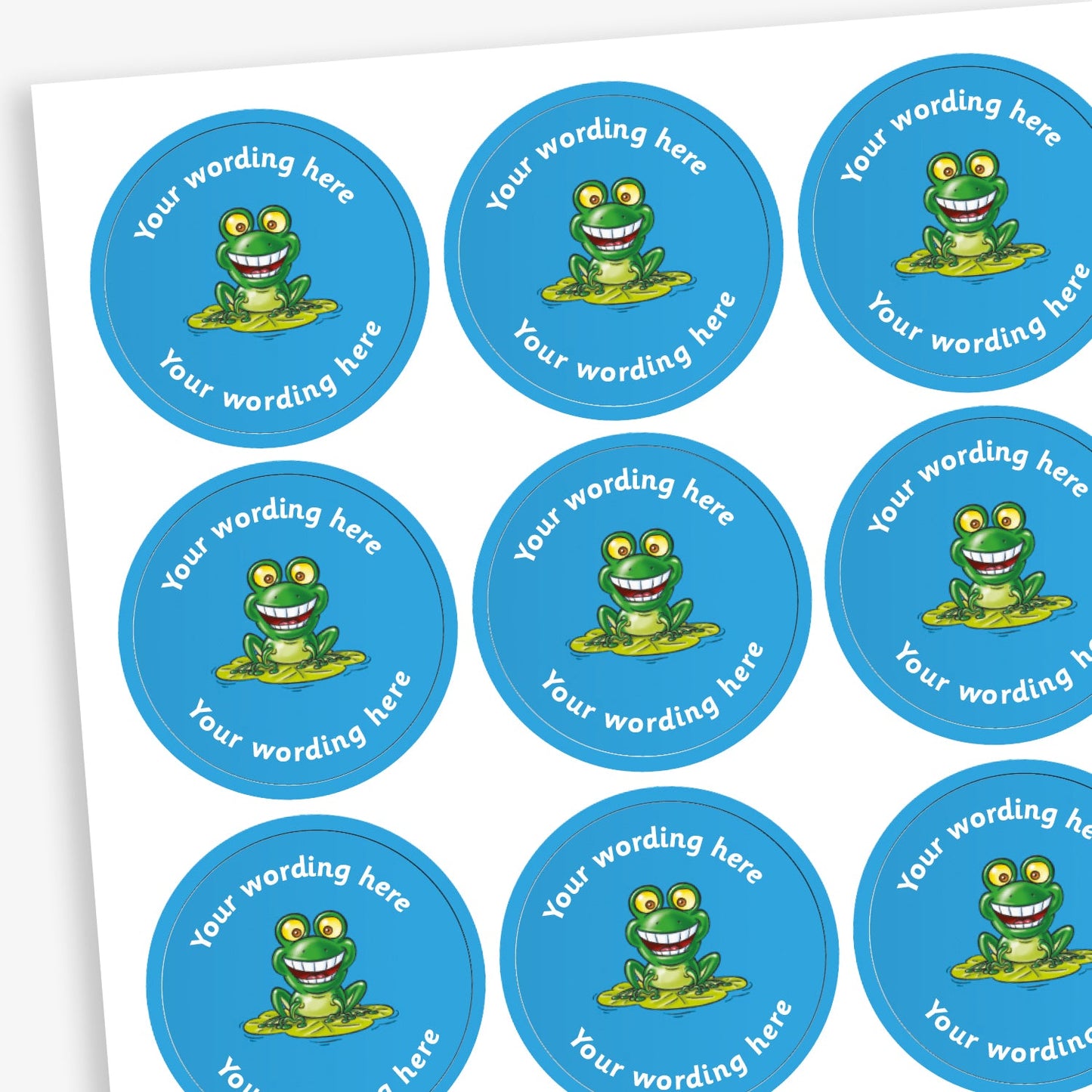 70 Personalised Smiley Stickers - 25mm