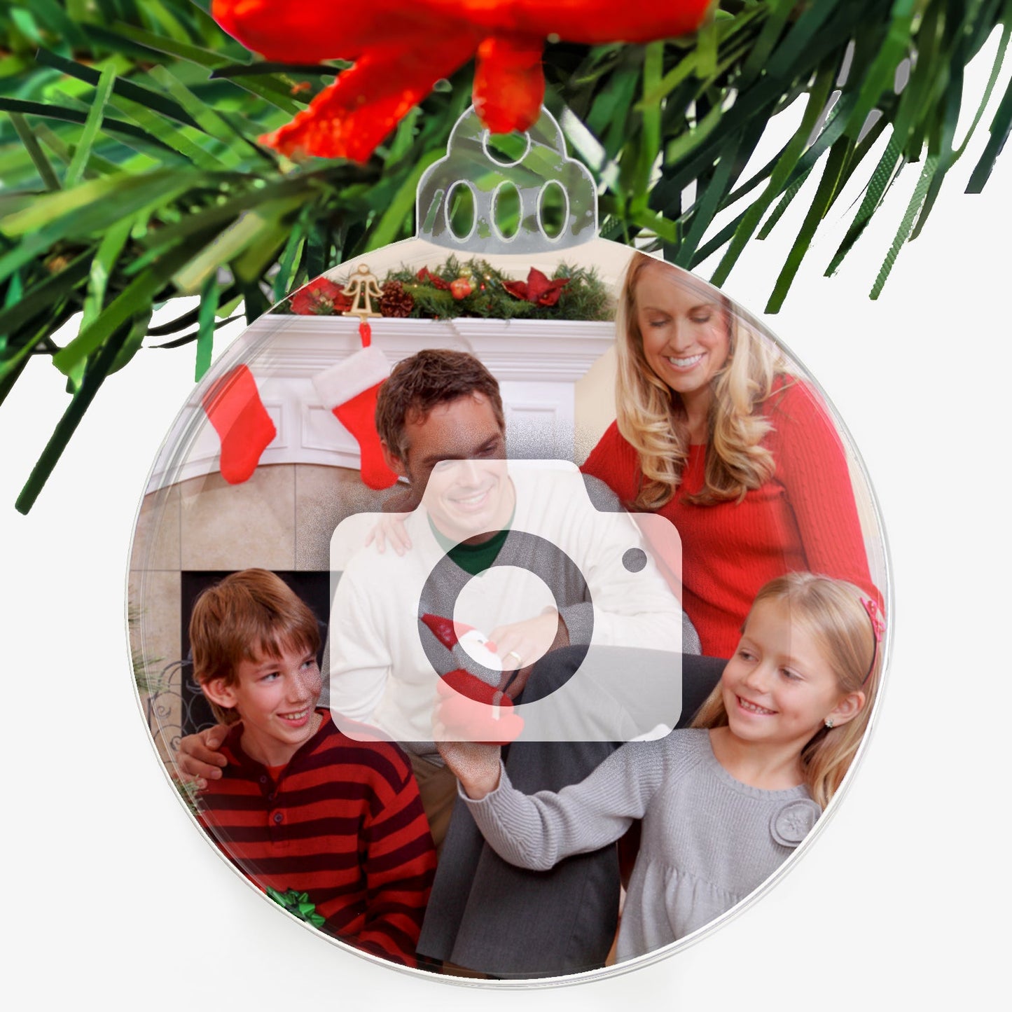 Personalised Upload Your Own Photo Christmas Bauble - 75mm