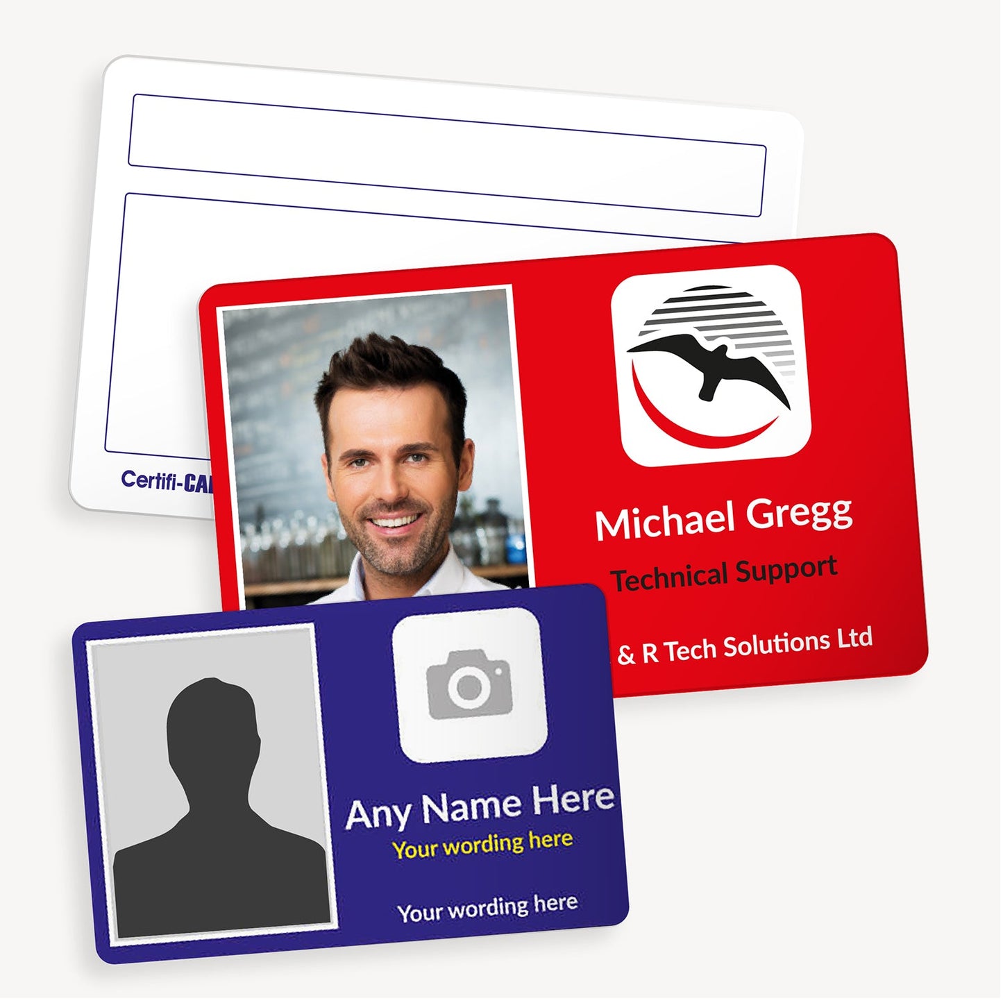 Upload Your Own Photo and Logo ID Card
