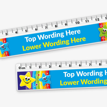 Personalised Smiley Stars Ruler - 15cm