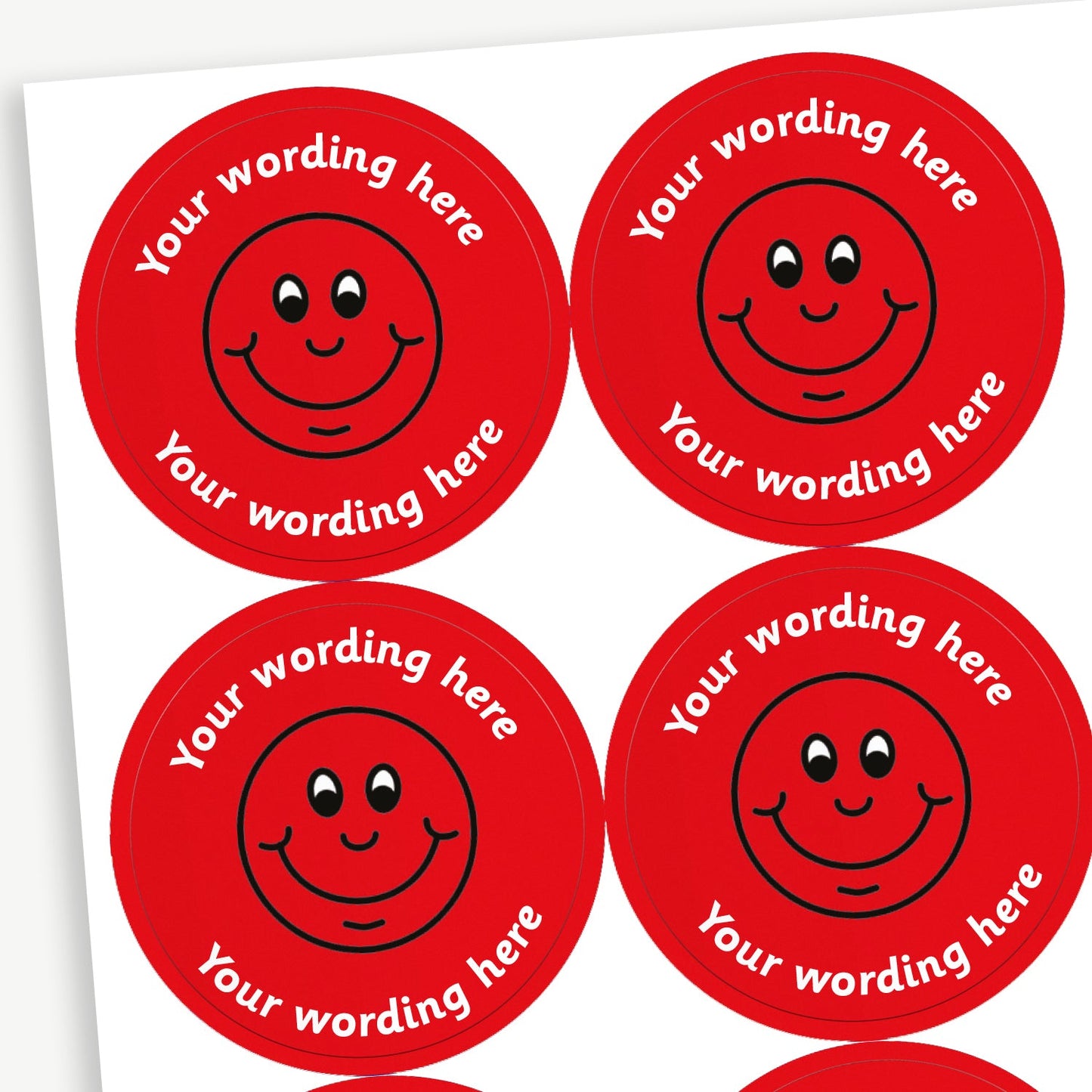 35 Personalised Smile Stickers - 37mm
