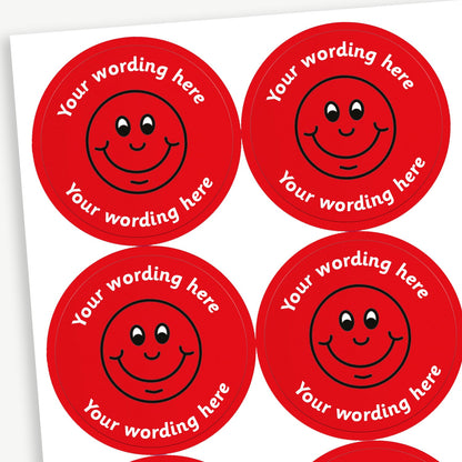 35 Personalised Smile Stickers - 37mm