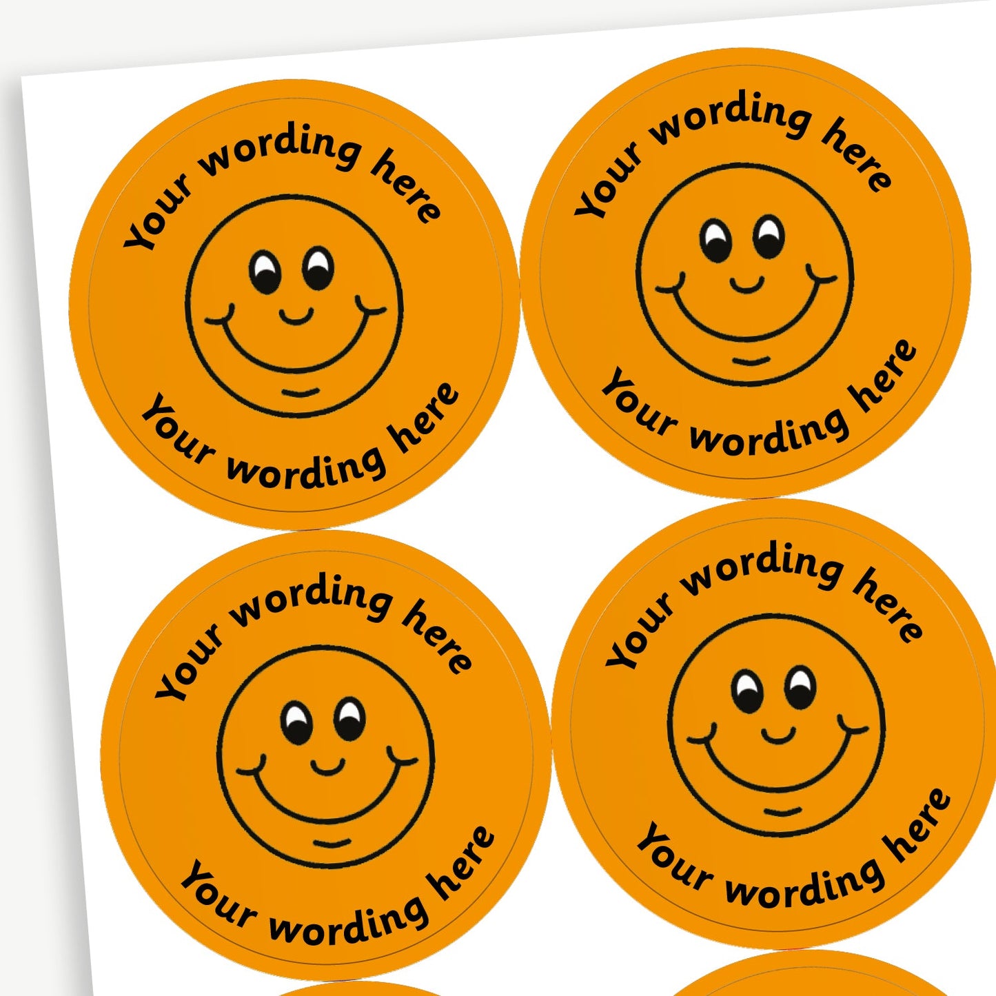 35 Personalised Smile Stickers - 37mm