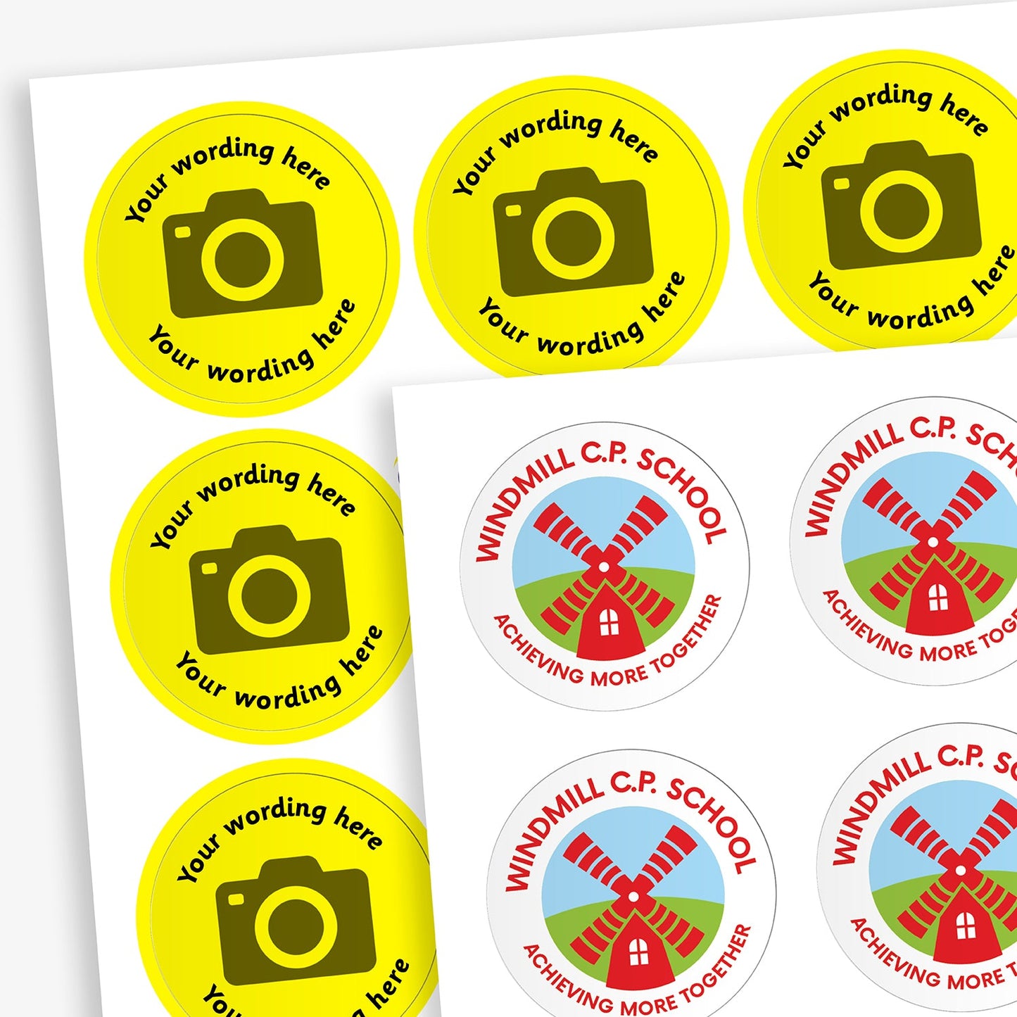 70 Upload Your Own Image Stickers - 25mm