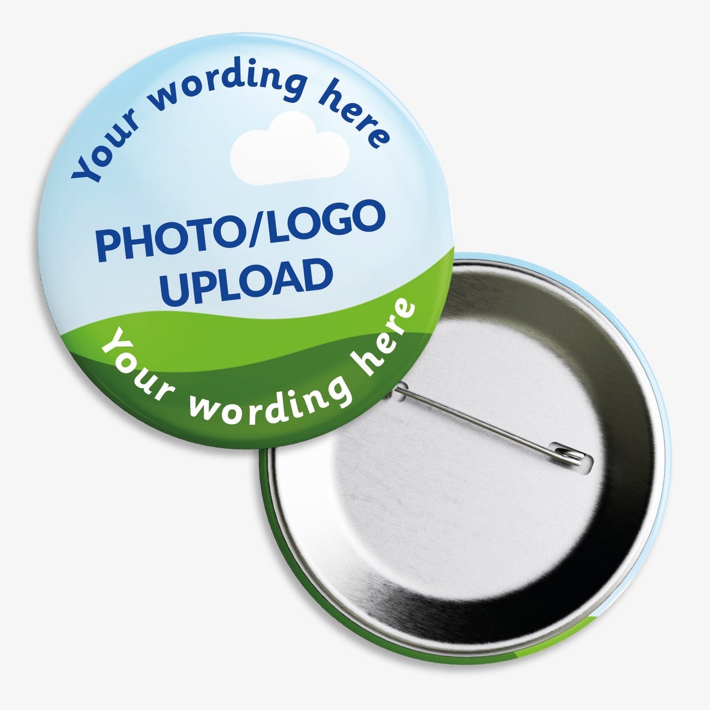 10 Upload Your Own Image Badges - 50mm