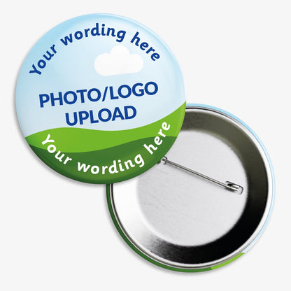 10 Upload Your Own Image Badges - 50mm