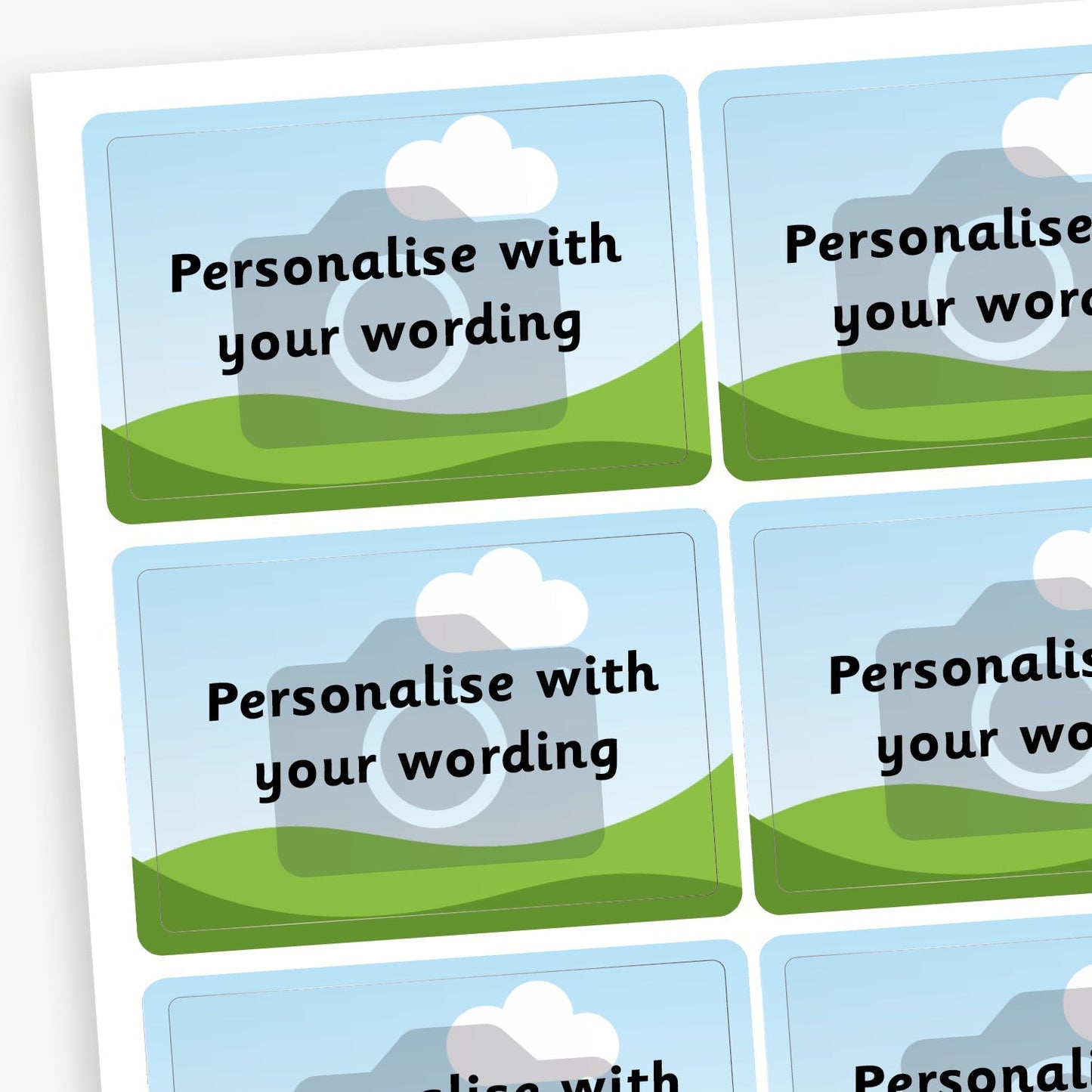 32 Upload your own Image Stickers - 46 x 30mm