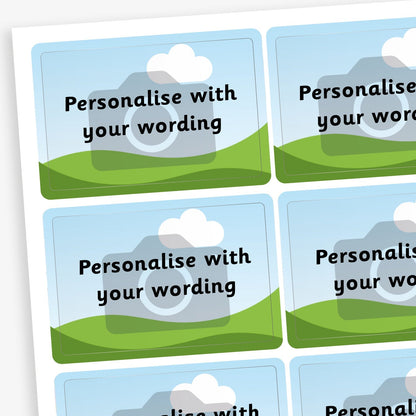 32 Upload your own Image Stickers - 46 x 30mm