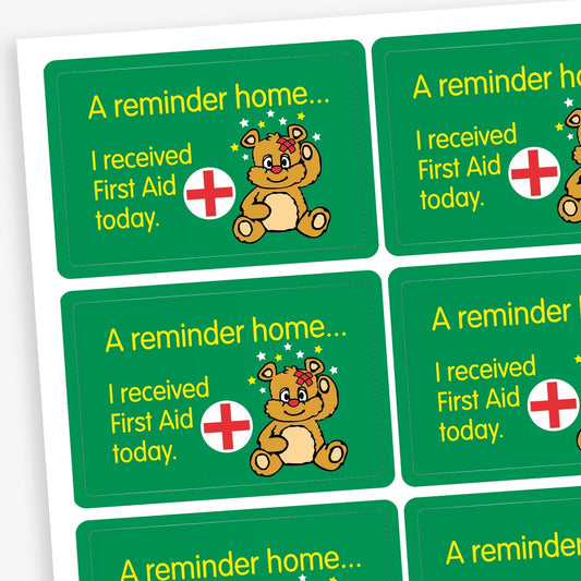 32 I Received First Aid Stickers  - 46 x 30mm
