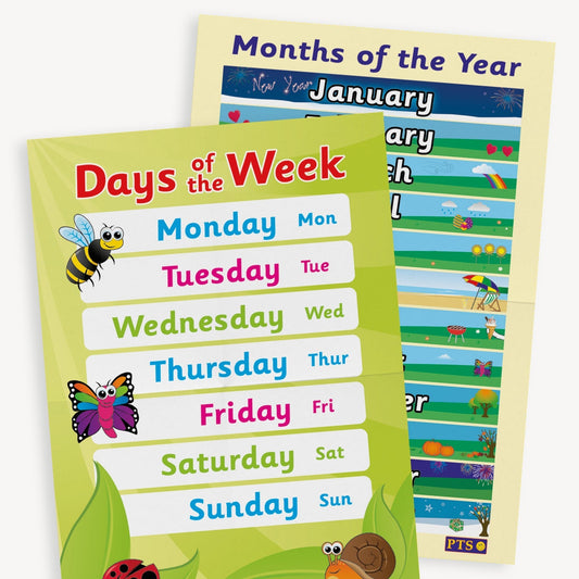 Days and Months Double Sided Poster - A2