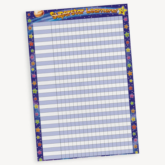 Superstar Learners Sticker Collector Chart - A2