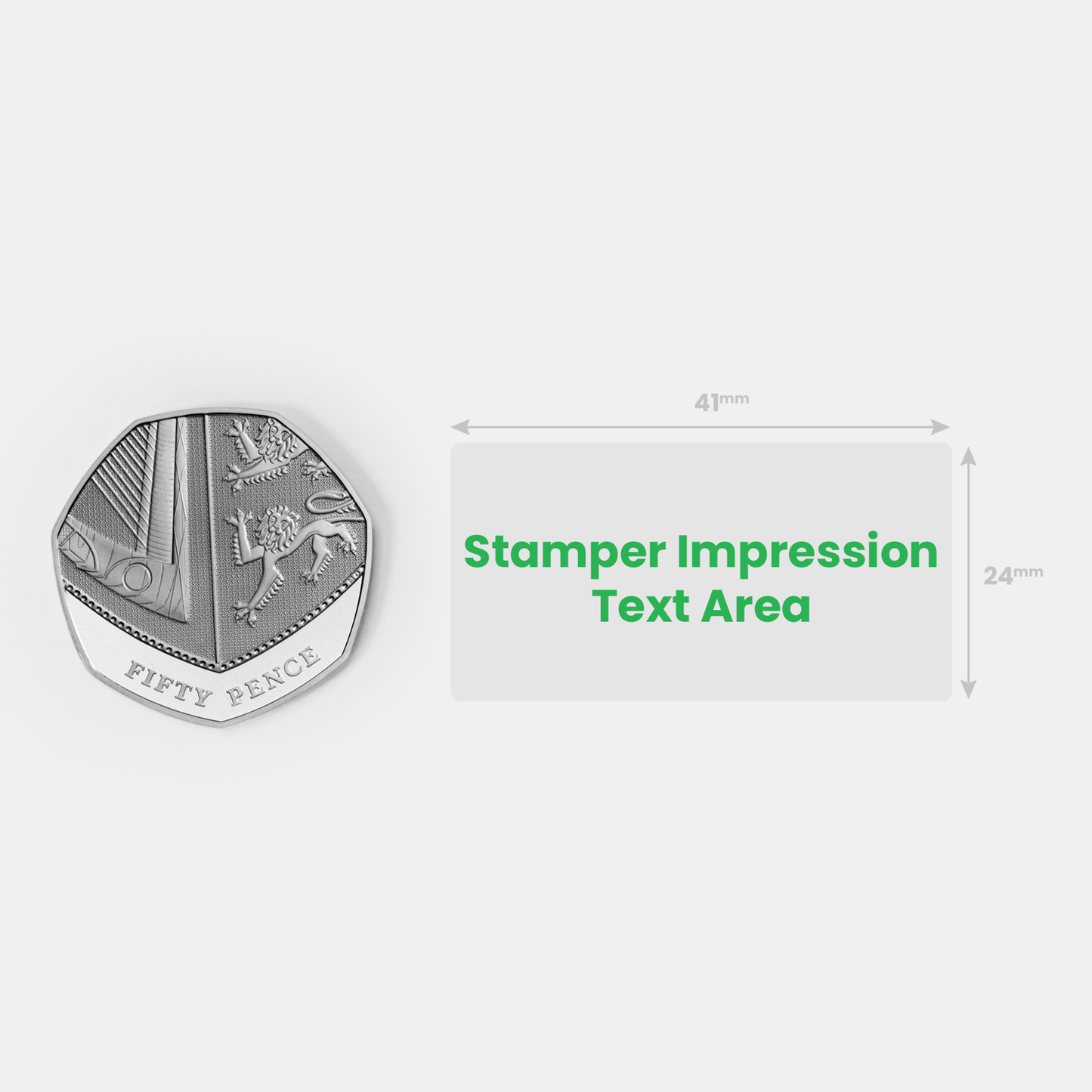 Personalised Text Box Stamper - 41 x 24mm
