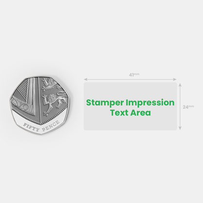 Personalised Text Box Stamper - 41 x 24mm