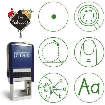 6 Pedagogs Literacy Stampers - 25mm