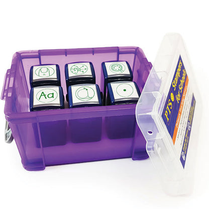 6 Pedagogs Literacy Stampers - 25mm