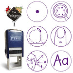 6 Pedagogs Literacy Stampers - 25mm