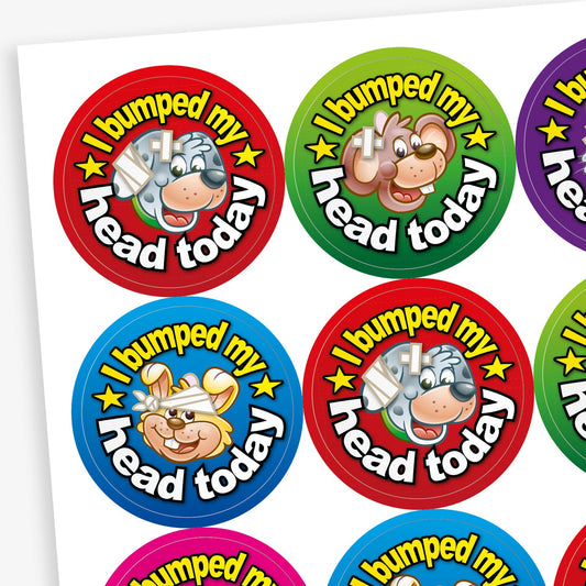 I Bumped My Head Today Stickers - 32mm