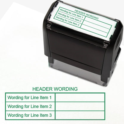 Personalised Table Stamper - 59 x 21mm