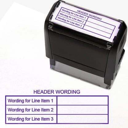 Personalised Table Stamper - 59 x 21mm