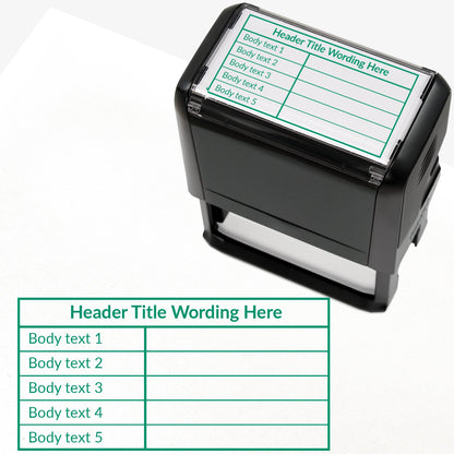 Personalised Table Stamper - 75 x 38mm